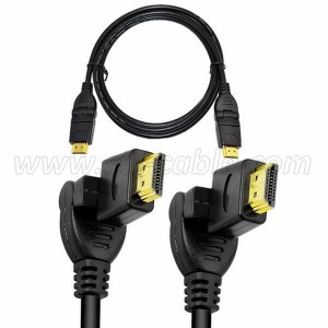 360 degree Rotary HDMI Cable