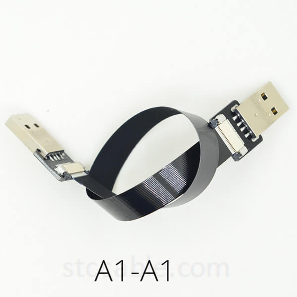 3A FPV monitor standard USB 2.0 male to male FFC Super Soft Ultra Thin Flat FPC charging AV output ribbon Cable connector 5CM