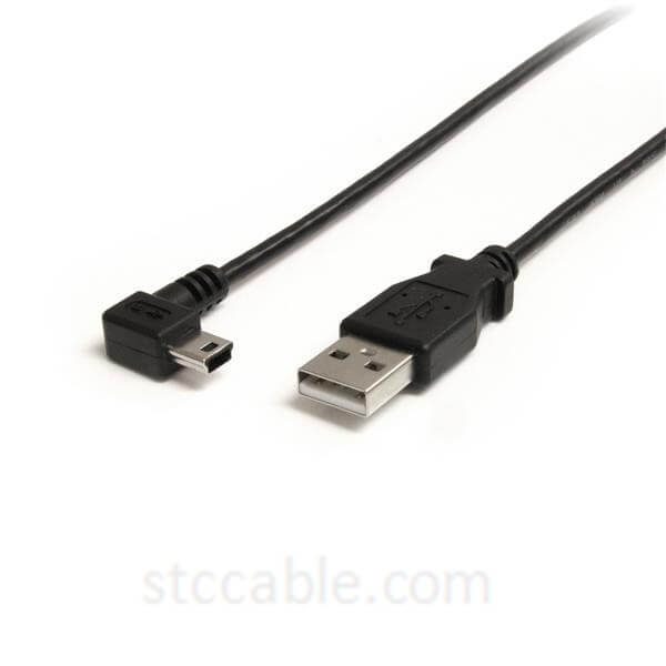 3 ft Mini USB Cable – A to Right Angle Mini B