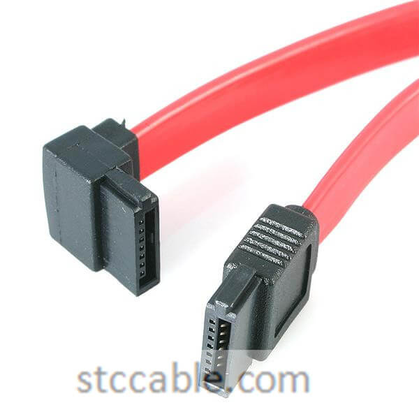 18in SATA to Left Angle SATA Serial ATA Cable – Female to female