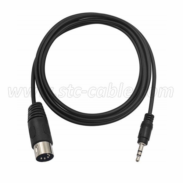 Oem Audio Cable Din 5 Pins - Jack 3.5 Mm 3 M Black