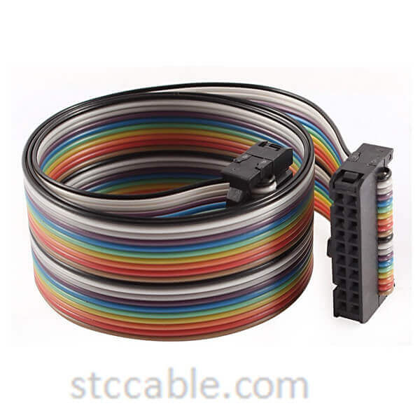 2.54mm Pitch 20 Pin 20 Way female to female IDC Flat Rainbow Ribbon Cable 18 inch