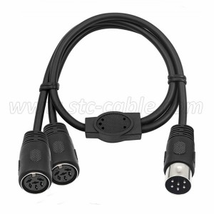 6 Pin DIN Extension Splitter Cable