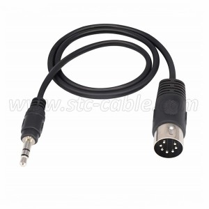7 Pin Din Male to 3.5mm Stereo Audio Cable