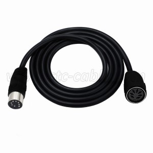 7 Pin Din Midi Cable Male to Female Extension Cable