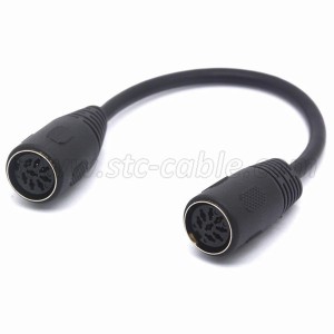 8 Pin Din Female to Female Adapter Speaker Audio Cable