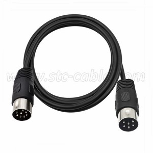 8 Pin Din Male TO 6 Pin Male Audio data signal cable