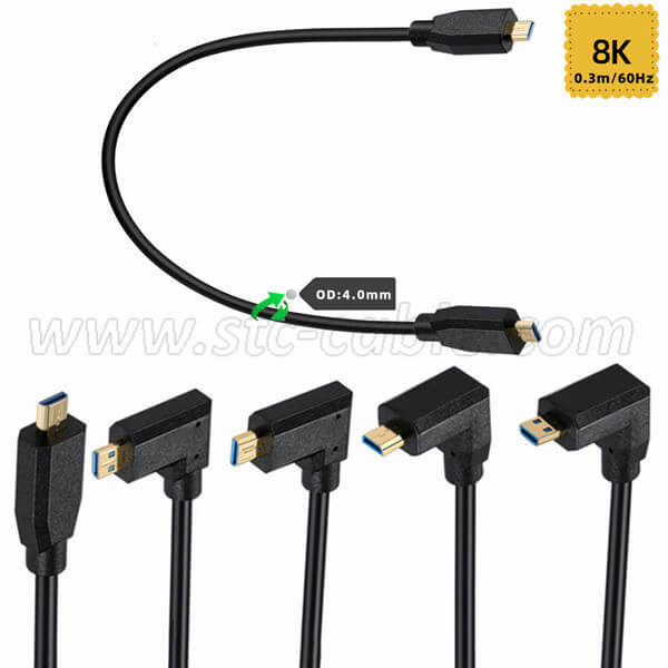 8K Ultra Slim micro hdmi 2.1 to micro hdmi Cable