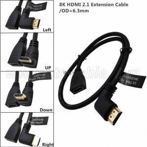 8K 90 Degree HDMI 2.1 Extension cable