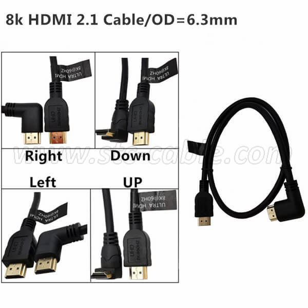 90 degree 8K HDMI Cables