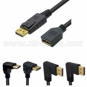 90 Degree Angled 4K DisplayPort Extension Cable