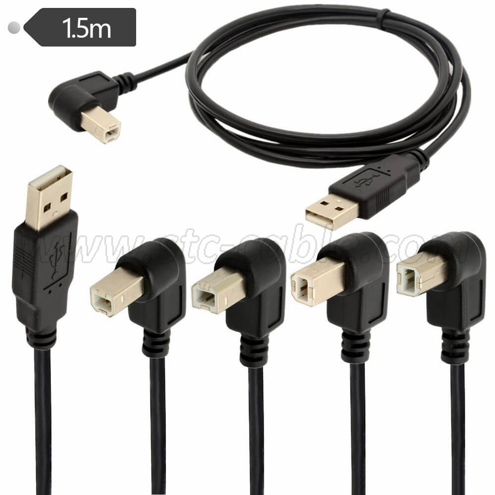 90 degree USB Printer scanner Cable