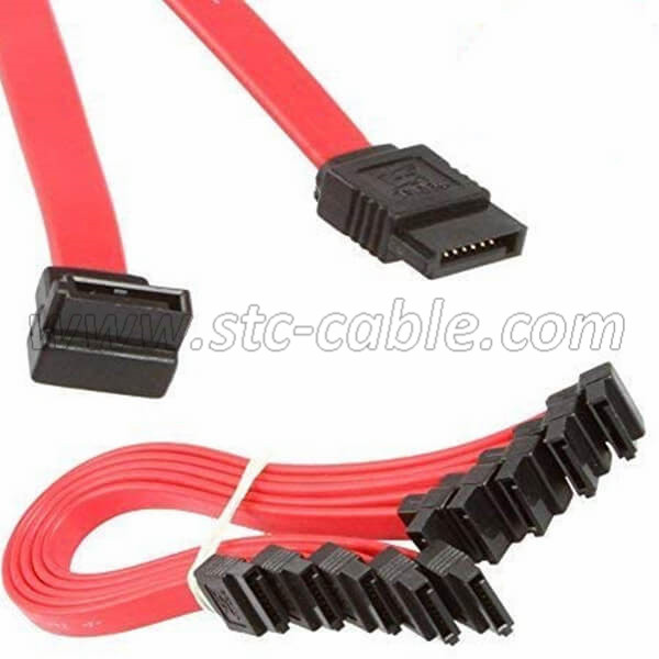90 degree up angle sata cable for hdd connection