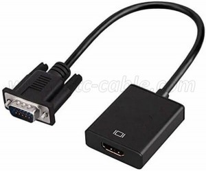 Adapter VGA to HDMI Converter with audio