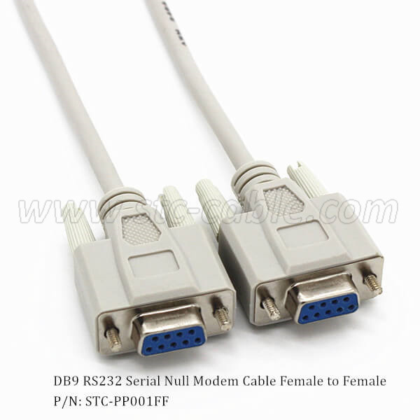 DB9 RS232 Serial Null Modem Cable female to female