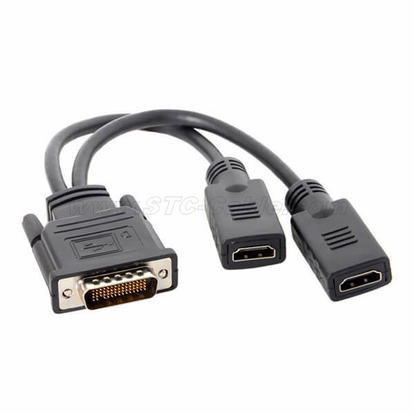 DMS-59Pin Male to Dual HDMI Splitter Extension Cable