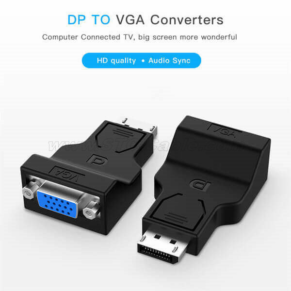DisplayPort To VGA Adapter Accessories Video DisplayPort Computer