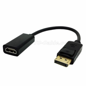 DisplayPort to HDMI HDTV საკაბელო ადაპტერის გადამყვანი სურათი 1