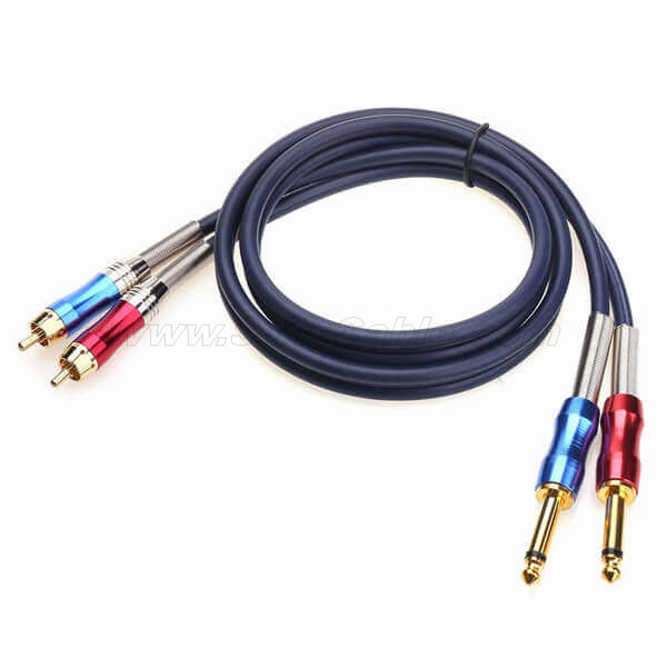 6.35mm Audio AUX Cable Ancable 6FT 1/4 inch to 1/4 inch Unbalanced TS Patch Cord Male to Male Cables 