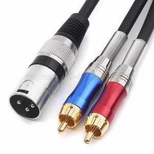 Dual RCA to XLR Male Y Splitter Patch Cable