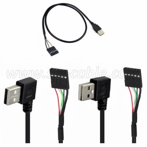 USB 2.0 Type A Male to Dupont 5 Pin Female Header Motherboard Cable