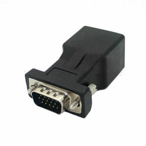 Extender VGA RGB HDB 15pin Male to LAN CAT5 CAT6 RJ45 Network Cable Female Adapter Connector
