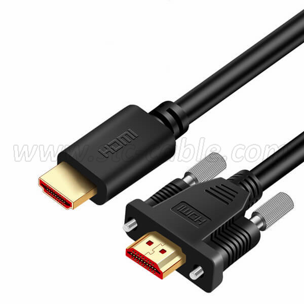 HDMI cables with double locking screws