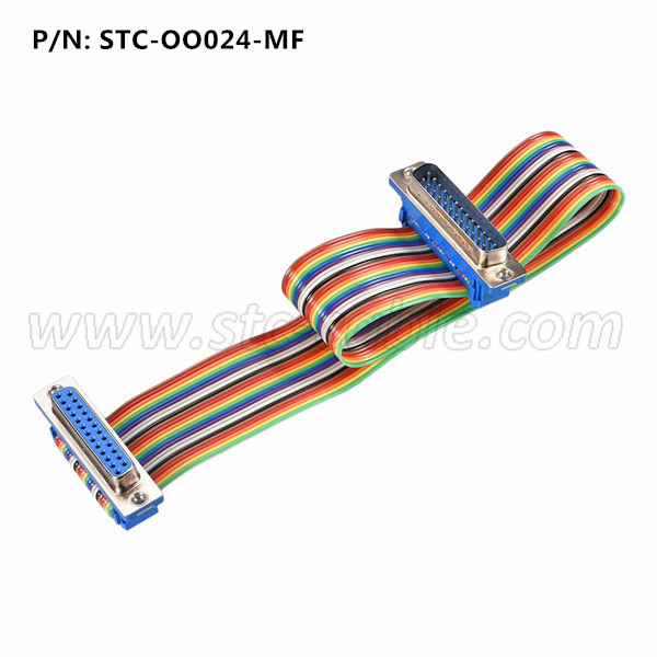 IDC Rainbow Wire Flat Ribbon Cable db25 male to female