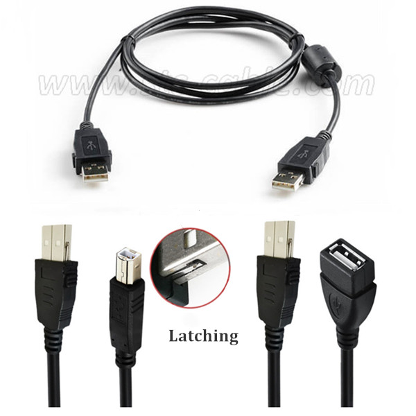 Latching USB 2.0 Cable