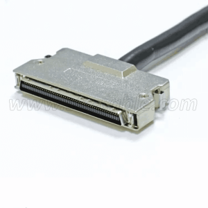 MDR 100 pin HPCN male to male scsi cable with Metal shell