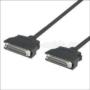 MDR 50 pin male to male HPCN scsi cable with ABS Shell and latch