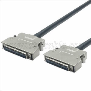 MDR 50 pin male to male HPCN SCSI cable with Metal Shell and latch