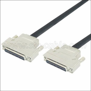 MDR 50 pin male to male HPCN SCSI cable with Metal Shell and screws