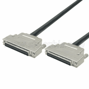 MDR 68 pin HPCN male to male scsi cable with Metal shell and screws