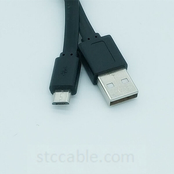 Micro 5pin flat charge power usb cable 15CM