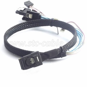 Mini SAS SFF-8087 36 Pin to 4 SATA with Side Band Signal cable
