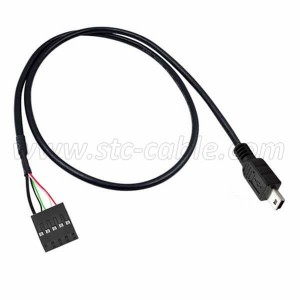 Mini USB 5 Pin Male to Dupont 5 Pin Female Header PCB Motherboard Adapter Cable