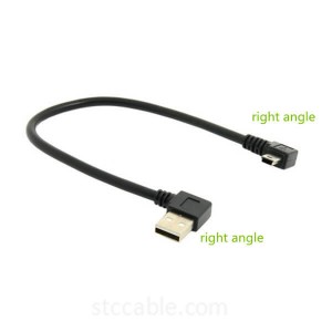 Mini USB 5Pin Left & Right Angled to Left USB 2.0 Male Cable