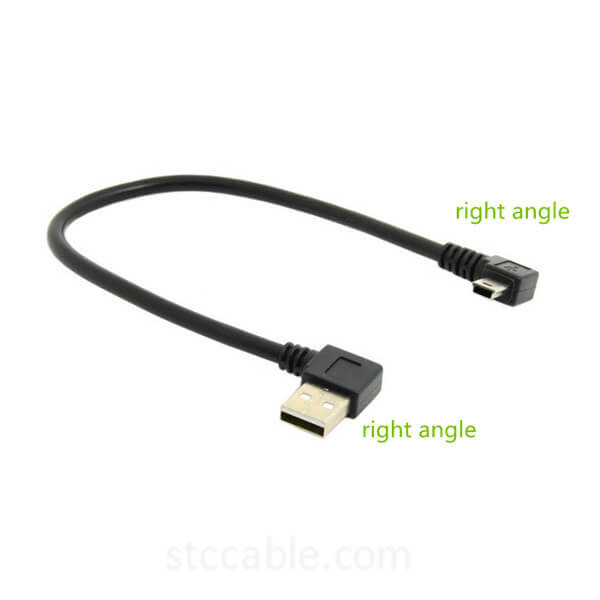 Mini USB 5Pin 90 Degree Left & Right Angled Male to Left USB 2.0 Male Data Charge Cable