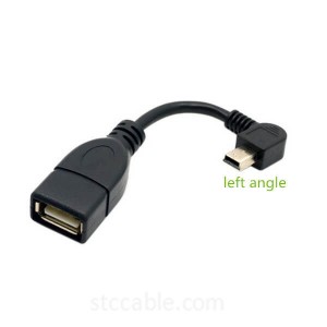 OTG Mini USB 2.0 Left Angled & Right Angle cable