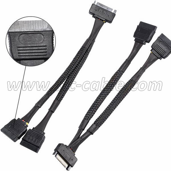 Power Y-Splitter Extension Cable for HDD SSD