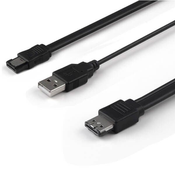 Power eSATA Male to eSATA+USB Cable
