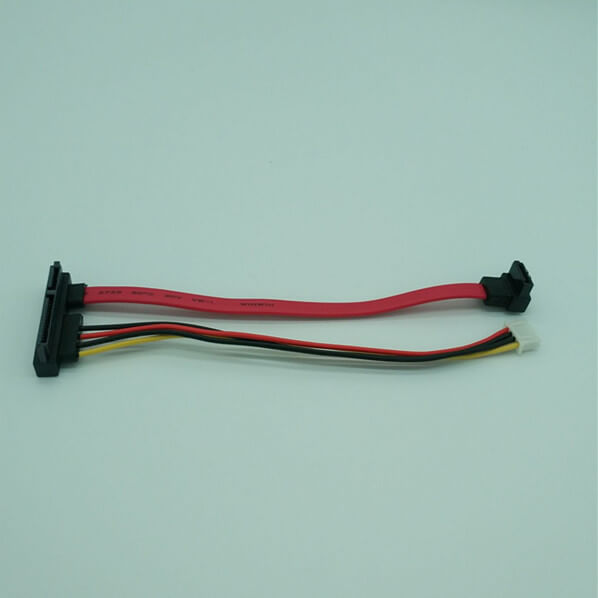 SATA 22 Pin female to sata 7 pin with lock and JST-XH 4 pin left angle cable 1