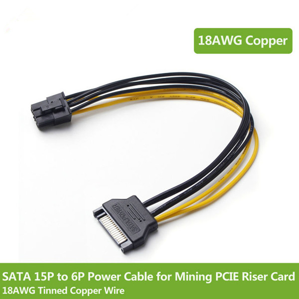 SATA Mining Riser pci-e Power Cable SATA 15Pin