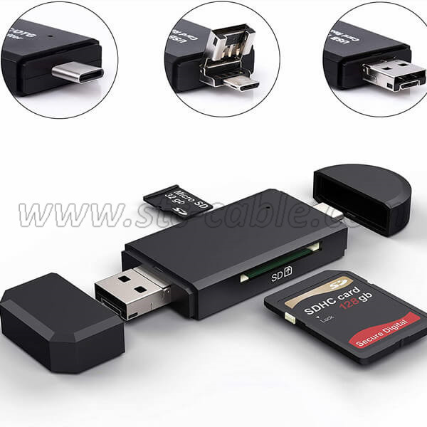 Type C & Micro USB SD Card Reader