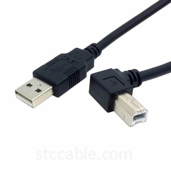 USB 2.0 A Male to B Male Right Angled 90 Degree Printer Scanner Hard Disk Cable 2m 6ft