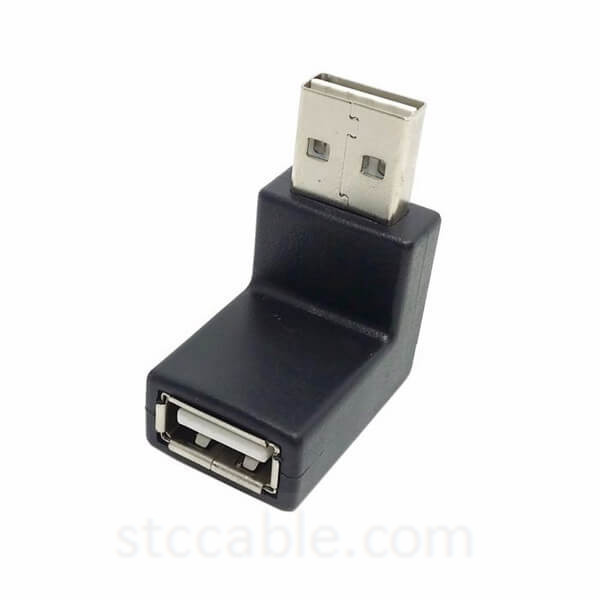 USB 2.0 A type Male to Female Extension Adapter Down & Up Angled 90 Degree Reversible Design 1