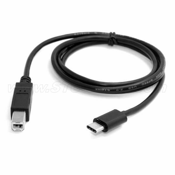 USB 2.0 Cable, USB Type-B Male to USB Type-C (USB-C) Male, 6-ft.