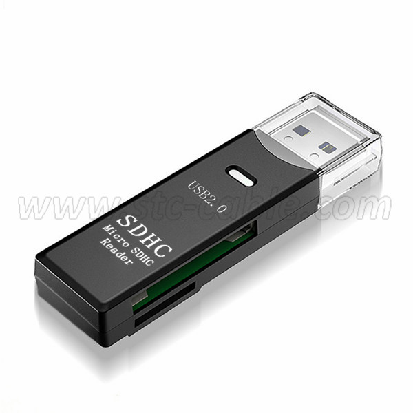 USB 2.0 SD TF 2 in 1 Card Reader