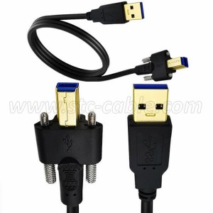 USB 3.0 A Male to B Male with screws for USB Cable Connections